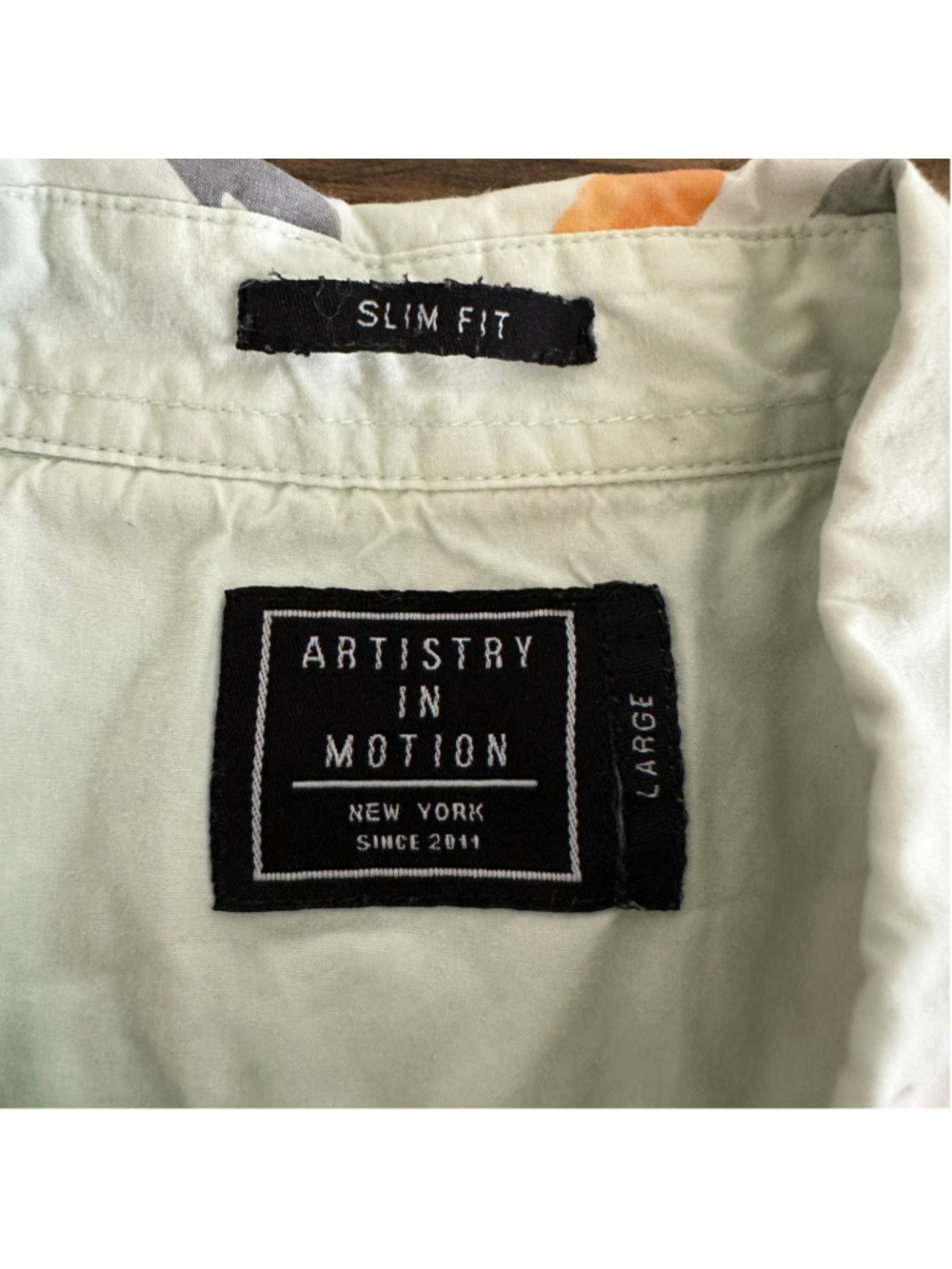 Artistry in Motion Men's L Pelican Button Down Shirt Green Coastal Art to Wear - Picture 2 of 9